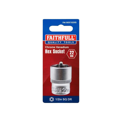 Faithfull Hex Socket 1/2in Drive 22mm