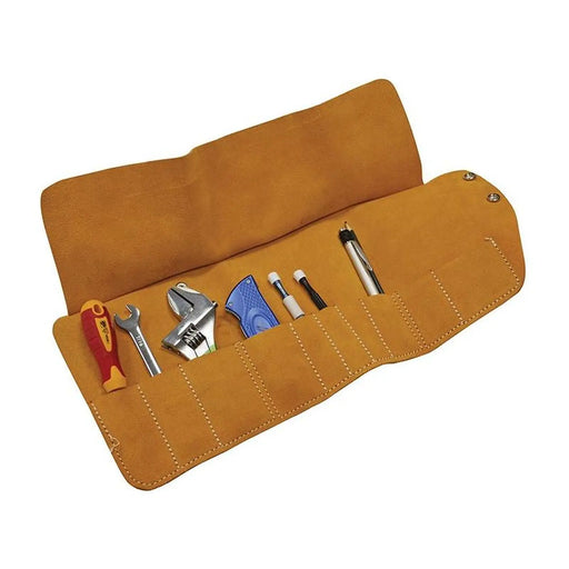 Faithfull 10 Pocket Leather Tool Roll Premium Quality