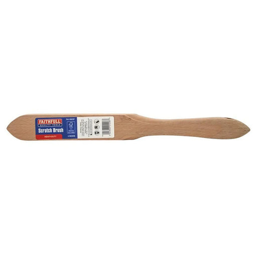 Faithfull Heavy-Duty Scratch Brush, Three Row