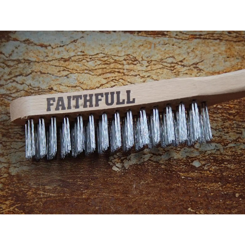 Faithfull Heavy-Duty Scratch Brush, Three Row
