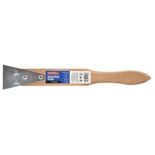 Faithfull Lightweight Scratch Brush with Scraper, Four Row