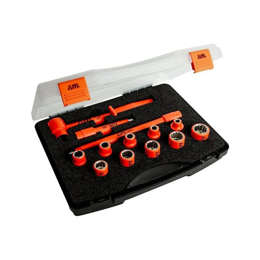 Itl Insulated Insulated 3/8in Drive Socket Set, 13 Piece
