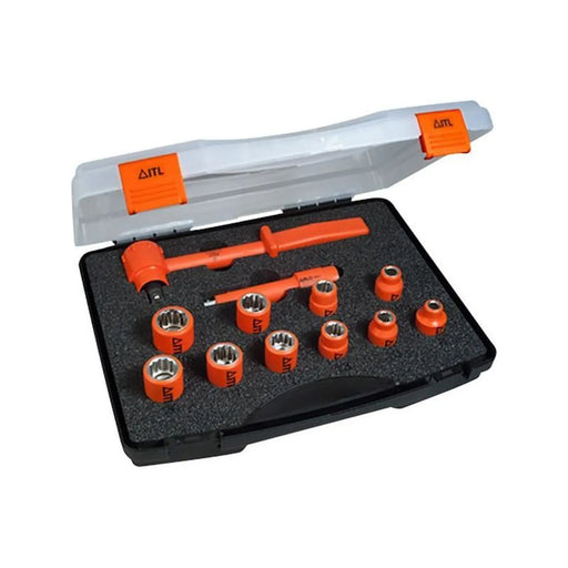 Itl Insulated Insulated 1/2in Drive Socket Set, 12 Piece