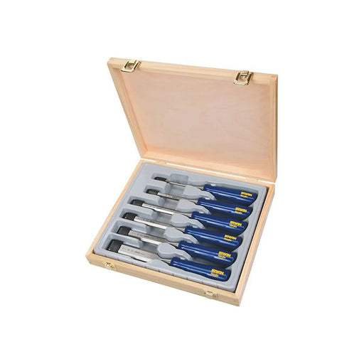 Irwin® Marples® M444 Bevel Edge Chisel Blue Chip Handle Set, 6 Piece