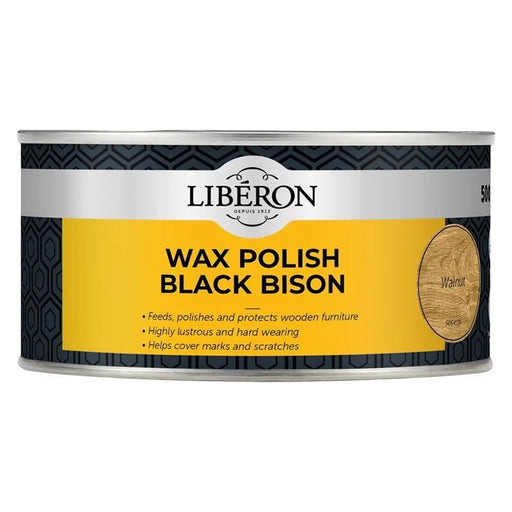 Liberon Black Bison Wax Paste Walnut 500ml