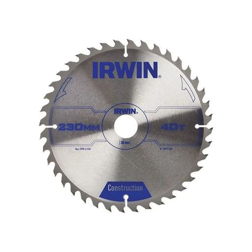 Irwin® Construction Circular Saw Blade 230 x 30mm x 40T ATB