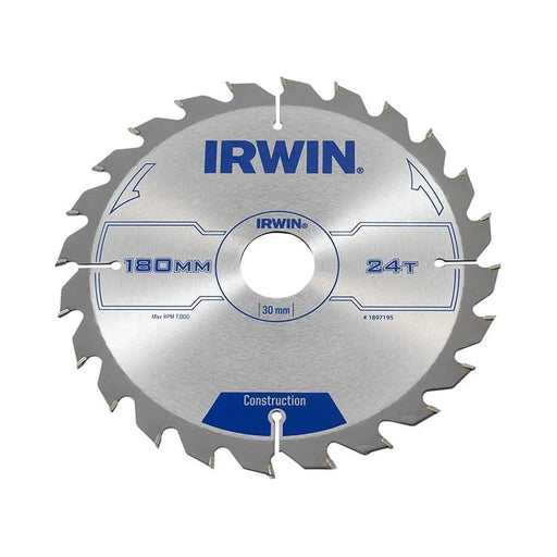 Irwin® Construction Circular Saw Blade 180 x 30mm x 24T ATB