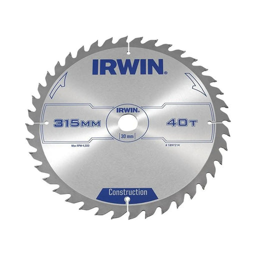 Irwin® General Purpose Table & Mitre Saw Blade 315 x 30mm x 40T ATB