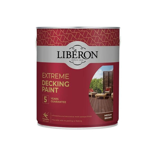 Liberon Extreme Decking Paint Medium Brown 2.5 litre