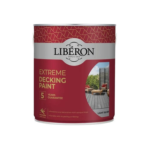 Liberon Extreme Decking Paint Light Silver 2.5 litre