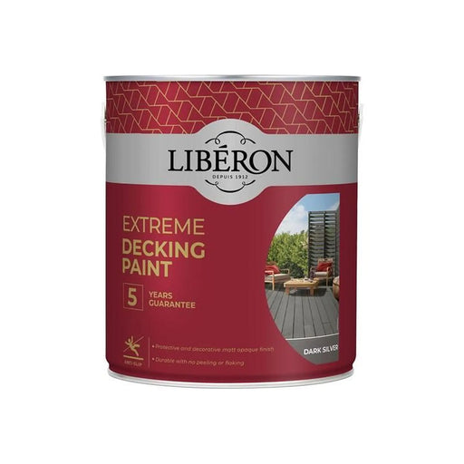 Liberon Extreme Decking Paint Dark Silver 2.5 litre