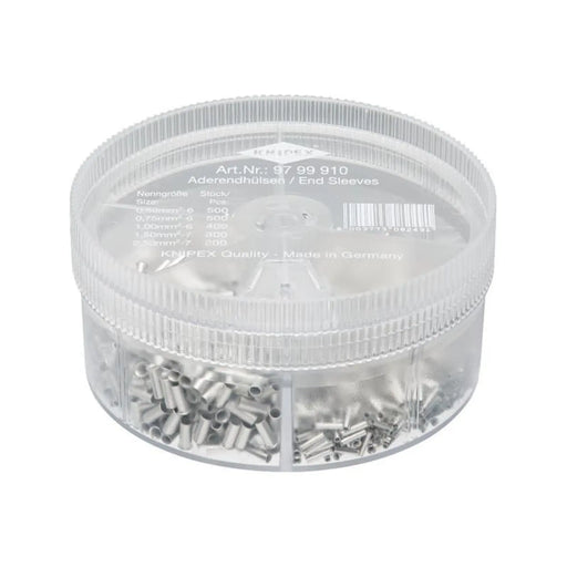 Knipex Non-Insulated Wire Ferrules Assortment Box, 1,900 Piece