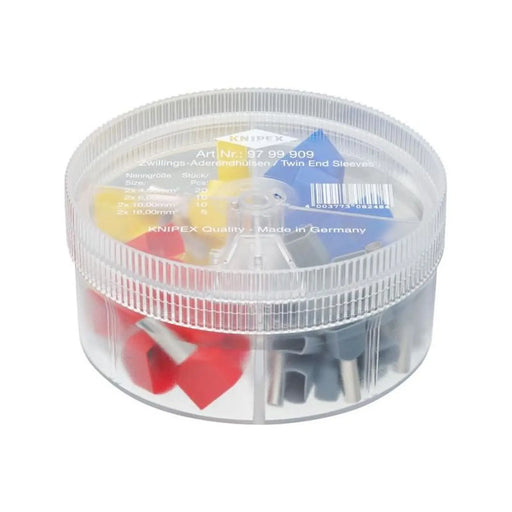 Knipex Insulated Twin Wire Ferrules Assortment Box, 45 Piece