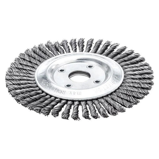 Lessmann Pipeline Brush 40 Knots 125 x 22.2mm Bore Steel Wire