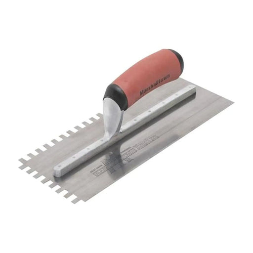 Marshalltown 6mm Stainless Steel Square Notched Trowel DuraSoft® Handle