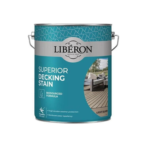 Liberon Superior Decking Stain Light Silver 5 litre
