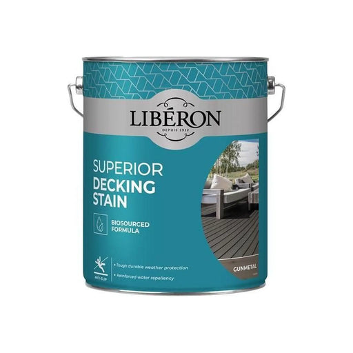 Liberon Superior Decking Stain Gun Metal 5 litre