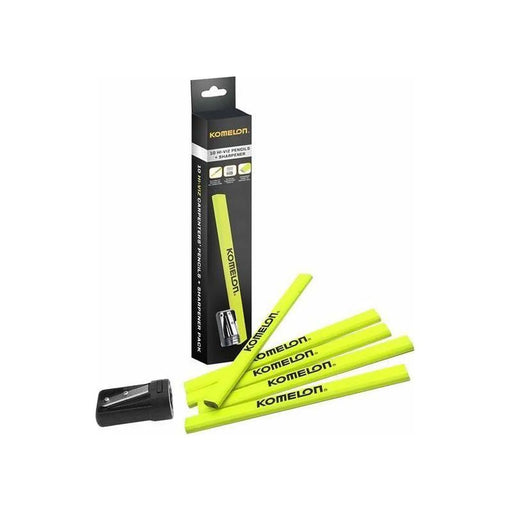 Komelon Carpenters Pencil and Sharpener Set, 10 Piece