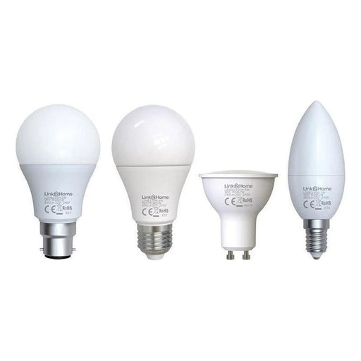 Link2Home Wi-Fi LED BC (B22) Opal GLS Dimmable Bulb, White + RGB 800 lm 9W