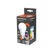 Link2Home Wi-Fi LED BC (B22) Opal GLS Dimmable Bulb, White + RGB 800 lm 9W