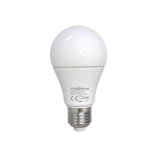 Link2Home Wi-Fi LED ES (E27) Opal GLS Dimmable Bulb, White + RGB 800 lm 9W