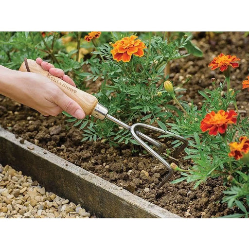 Kent & Stowe Stainless Steel Hand 3-Prong Cultivator, FSC®