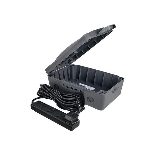 Masterplug Weatherproof Box with 10m 240V 4-Way Bar