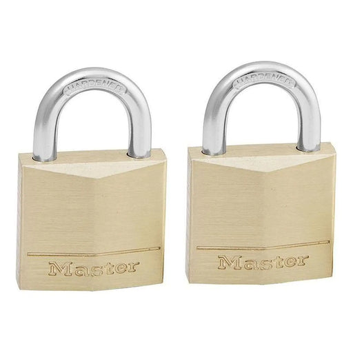 Master Lock Solid Brass 30mm Padlock 4-Pin - Keyed Alike x 2
