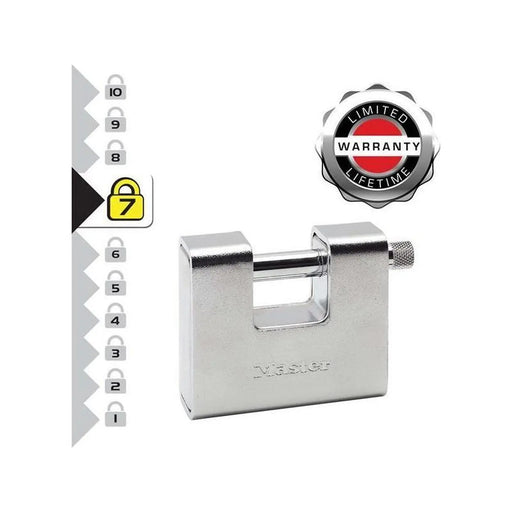 Master Lock Armoured 80mm Zinc Body Shutter Padlock
