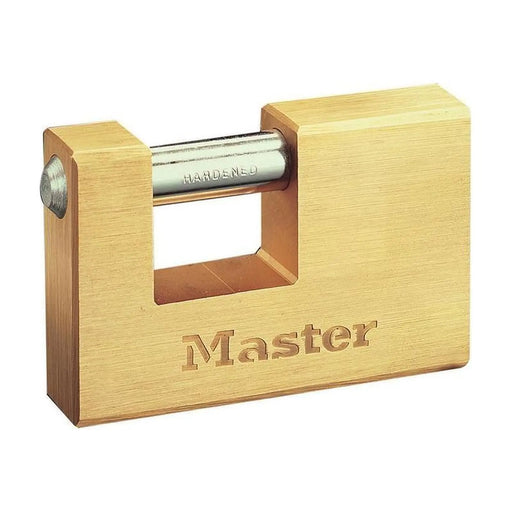 Master Lock Rectangular 76mm Solid Brass Body Shutter Padlock