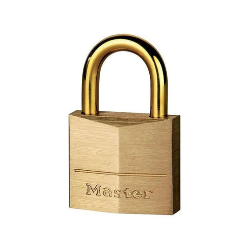 Master Lock Solid Brass 35mm Padlock with Brass Plated Shackle