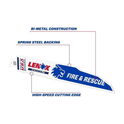 Lenox DemoWolf Reciprocating Saw Blade 229 x 25 x 1.6mm 18 TPI (Pack 5)