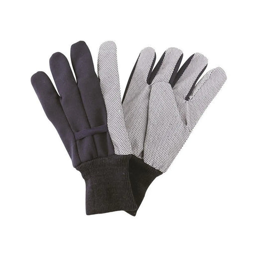 Kent & Stowe Navy Jersey Cotton Grip Gloves - Men's Large