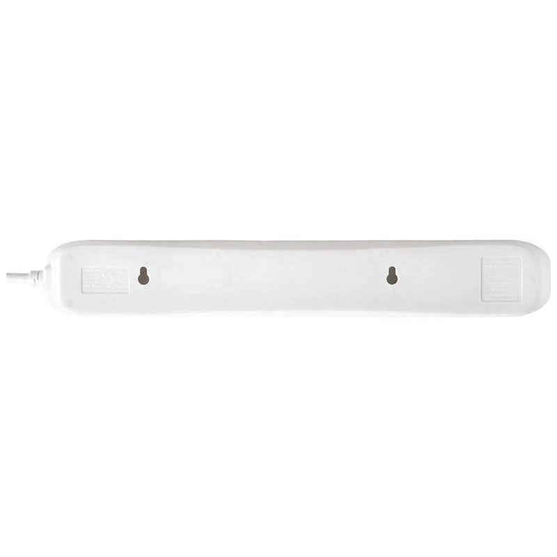 Masterplug Extension Lead 240V 6-Gang 13A White 2m