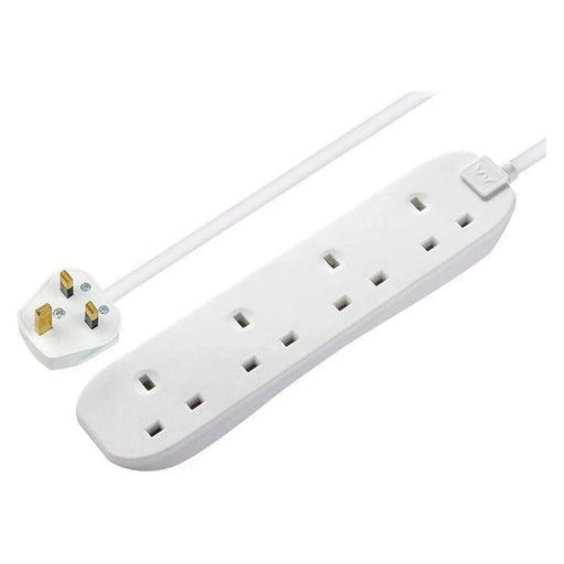 Masterplug Extension Lead 240V 4-Gang 13A White 2m