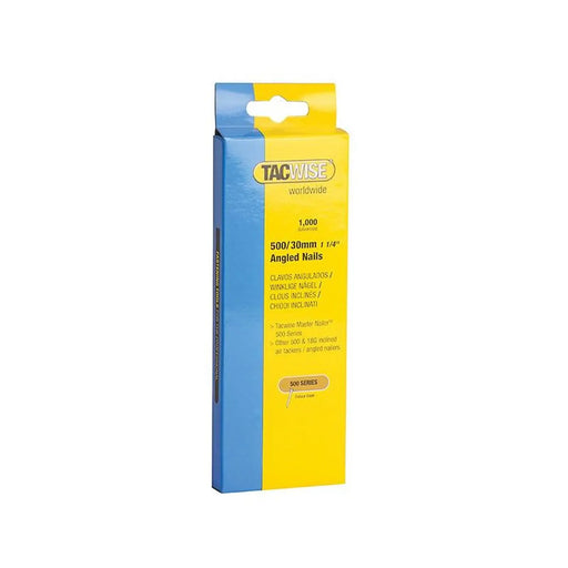 Tacwise 500 18 Gauge 30mm Angled Nails (Pack 1000)