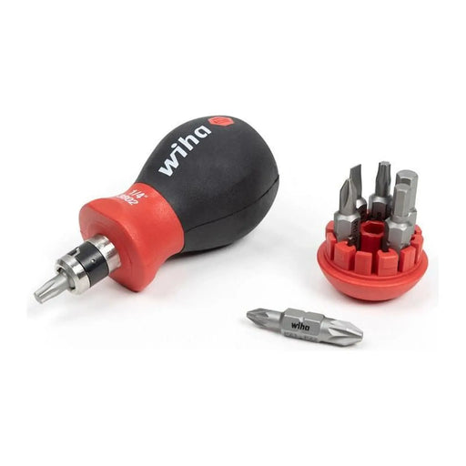 Wiha Magnetic SoftFinish® Stubby Screwdriver with Bit Magazine (SL, PH)