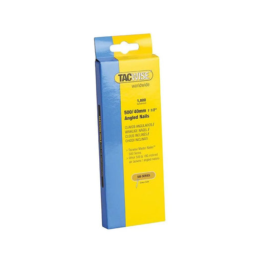 Tacwise 500 18 Gauge 40mm Angled Nails (Pack 1000)