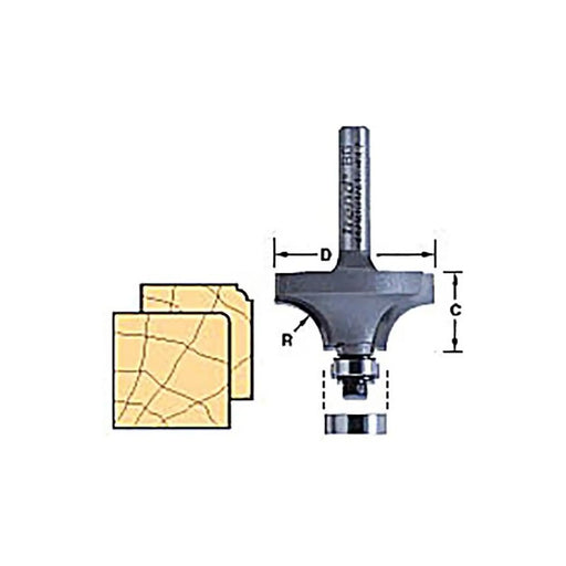 Trend 46/115 x 1/4 TCT Bearing Guided Ovolo & Round Over 1.6mm Radius