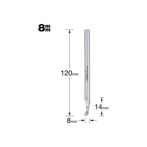 Trend 50/51 x 8mm HSSE Helical Plunge Bit 8mm