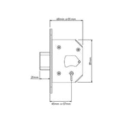 Yale Locks PM562 Hi-Security BS 5 Lever Mortice Deadlock 81mm 3in Polished Chrome