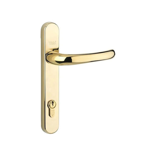 Yale Locks Retro Door Handle PVCu Polished PVD Gold Finish