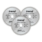 Trend CraftPro Panel Trim Saw Blade 165 x 20mm x 48T (Pack 3)
