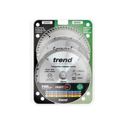 Trend CraftPro Saw Blade 190 x 30mm x 24T/40T/60T (Pack 3)