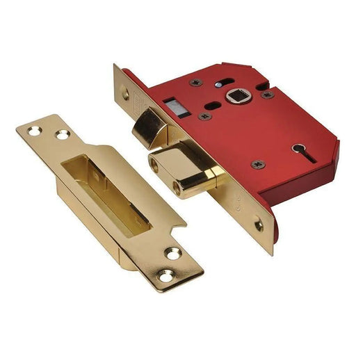 Union StrongBOLT 2205S 5 Lever Mortice Sashlock Polished Brass 81mm 3in Visi