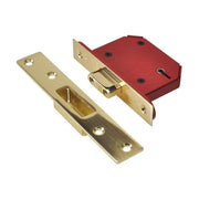 Union StrongBOLT 2105S Polished Brass 5 Lever Mortice Deadlock Visi 81mm 3in