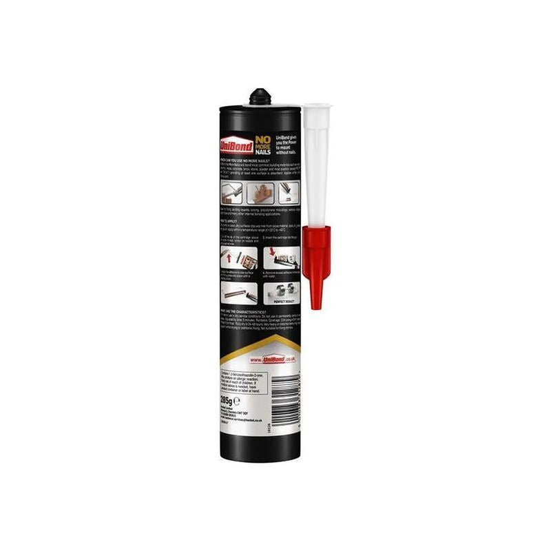Unibond No More Nails Invisible Grab Adhesive Cartridge 285g
