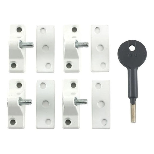 Yale Locks 8K118 Economy Window Lock White Finish Pack of 4 Visi