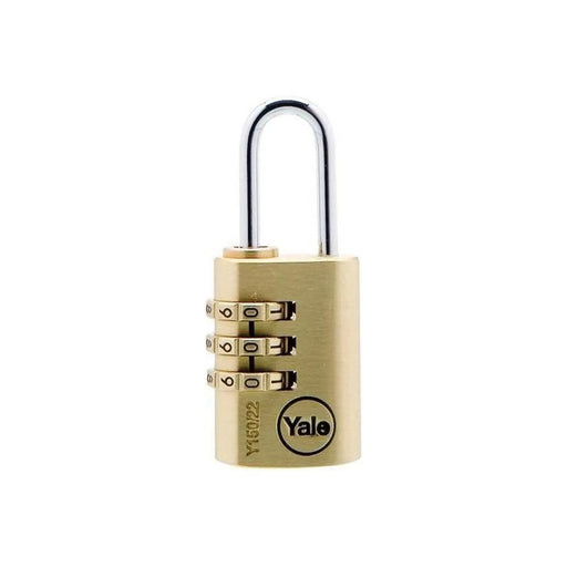 Yale Locks Brass Combination Padlock 22mm