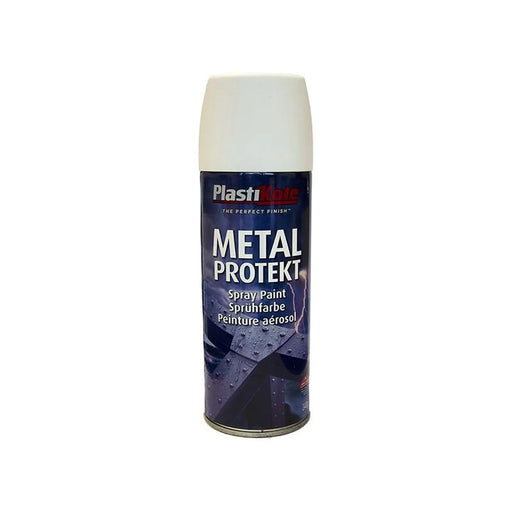 Plastikote Metal Protekt Spray Satin White 400ml